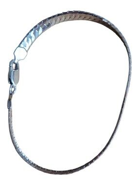 Sterling Silver .925 Herringbone Chain 5mm Bracelet